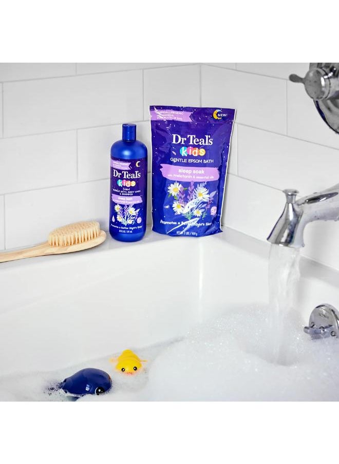 Dr Teal's 3 in 1 Bubble Bath, Body Wash And Shampoo Sleep Bath 591ML  - Image 3
