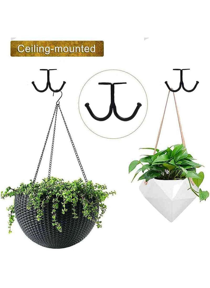 HAOWEI Hanging Hooks from Ceiling Set of 10 Under Shelf Hook Robes Coats and Clothes in The Closet Bathroom Kitchen and Garage Black  - Image 4