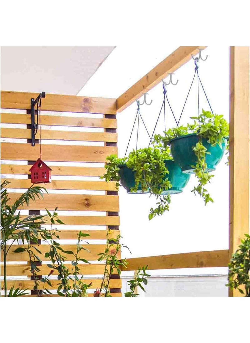 HAOWEI Hanging Hooks from Ceiling Set of 10 Under Shelf Hook Robes Coats and Clothes in The Closet Bathroom Kitchen and Garage Black  - Image 5