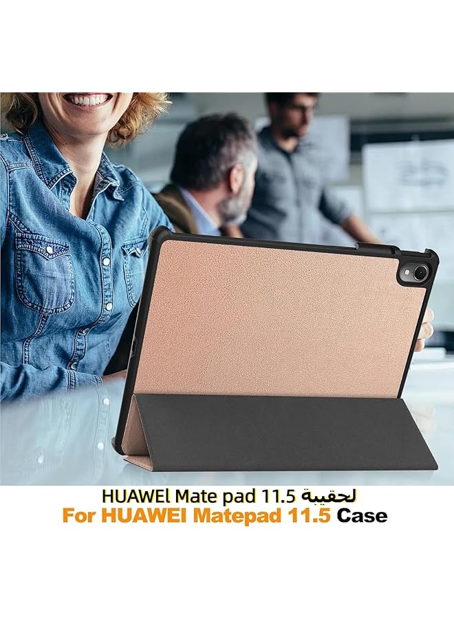 erorex Case For Huawei Matepad 11.5S 11.5Inch 2024 Slim Shockproof Stand Folio Cover Protective Hard Shell Cover For Huawei Matepad 11.5S 11.5Inch 2024 Tablet Rose Gold - Image 3