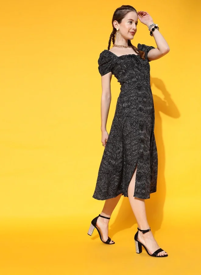 STREET 9 Stunning Black Abstract Dress for Women