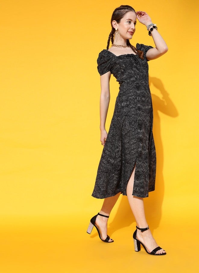STREET 9 Stunning Black Abstract Dress for Women - Image 3