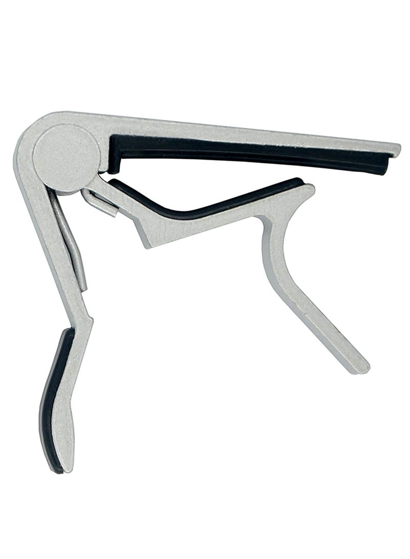 مايك ميوزيك كابو غيتار كابو، كابو 6 أوتار للغيتار الصوتي والكهربائي، القيثارة، القيثارة، القيثارة الفضية - Image 1