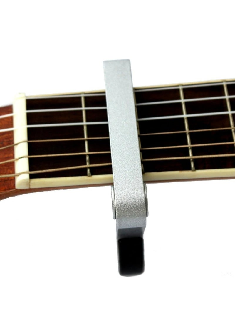 مايك ميوزيك كابو غيتار كابو، كابو 6 أوتار للغيتار الصوتي والكهربائي، القيثارة، القيثارة، القيثارة الفضية - Image 4