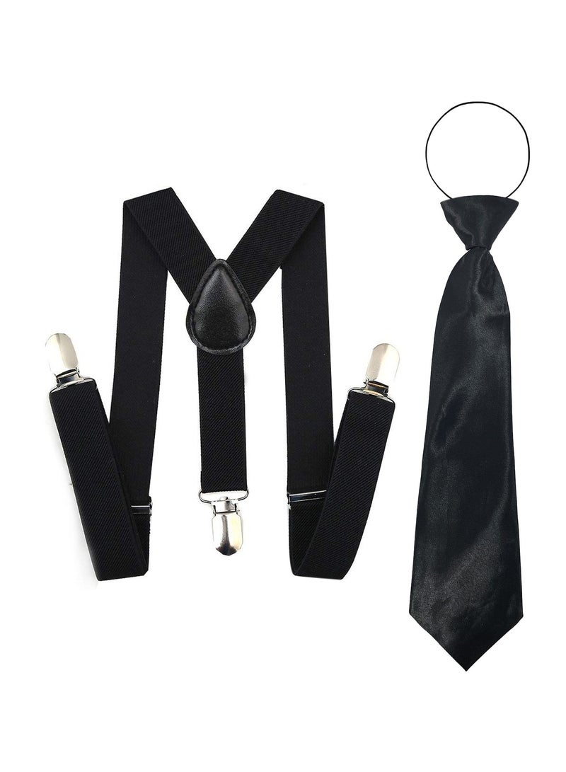 Adjustable Kids Y Suspender Bowtie Necktie Sets for 6 Months to 13 Year Old Boys & Girls  - Image 1