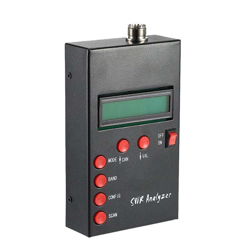 Antenna Analyzer: 1-60MHz Frequency Range, User Configurable Step Sizes, Easy 5-Button Operation - External 2.1mm Power Jack, Black Metal Case, SWR Tester for Ham Radio Enthusiasts & Antenna Technicia - Image 5