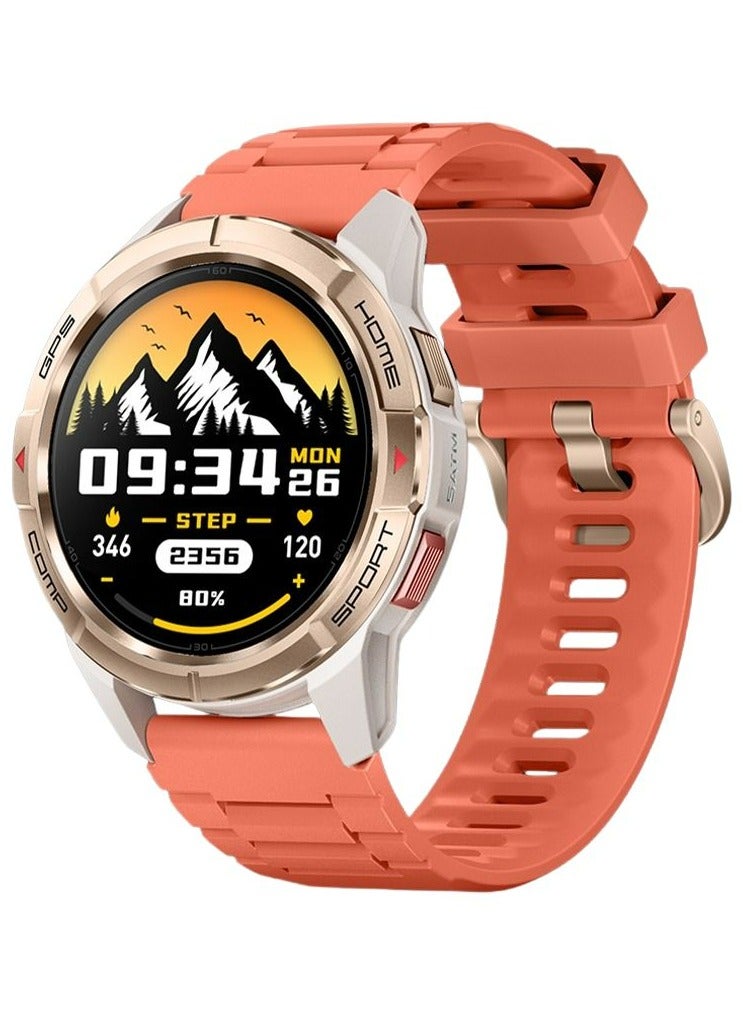 Mibro GS Active Smartwatch, 1.3 Inch AMOLED Display, GPS Global Positioning System, 10 Axis Motion Senor, Seek Beats Seek Beats Exercise Algorithm, 24-Hour Health Management, Dual Strap, Gold