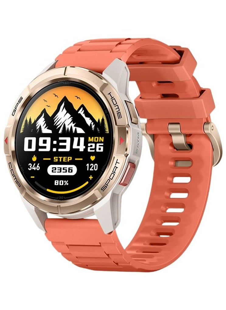 Mibro GS Active Smartwatch, 1.3 Inch AMOLED Display, GPS Global Positioning System, 10 Axis Motion Senor, Seek Beats Seek Beats Exercise Algorithm, 24-Hour Health Management, Dual Strap, Gold  - Image 1