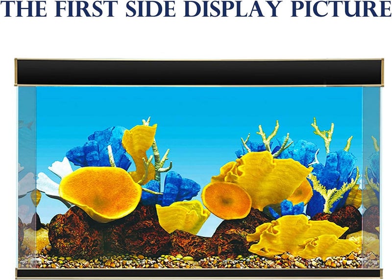 ELEBOX Aquarium Background Sticker Paper 3D Double-Sided Wallpaper Fish Tank Decorative Pictures Underwater Backdrop Image Decor 16"x 40" - Image 4