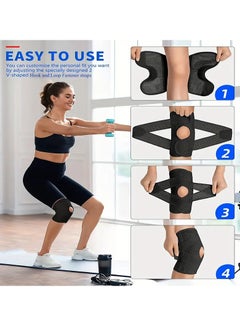 Gonice 1pc Knee Compression Wrap Brace For Arthritis Injury Recovery, Breathable Adjustable Knee Brace For Men And Women  - Image 5