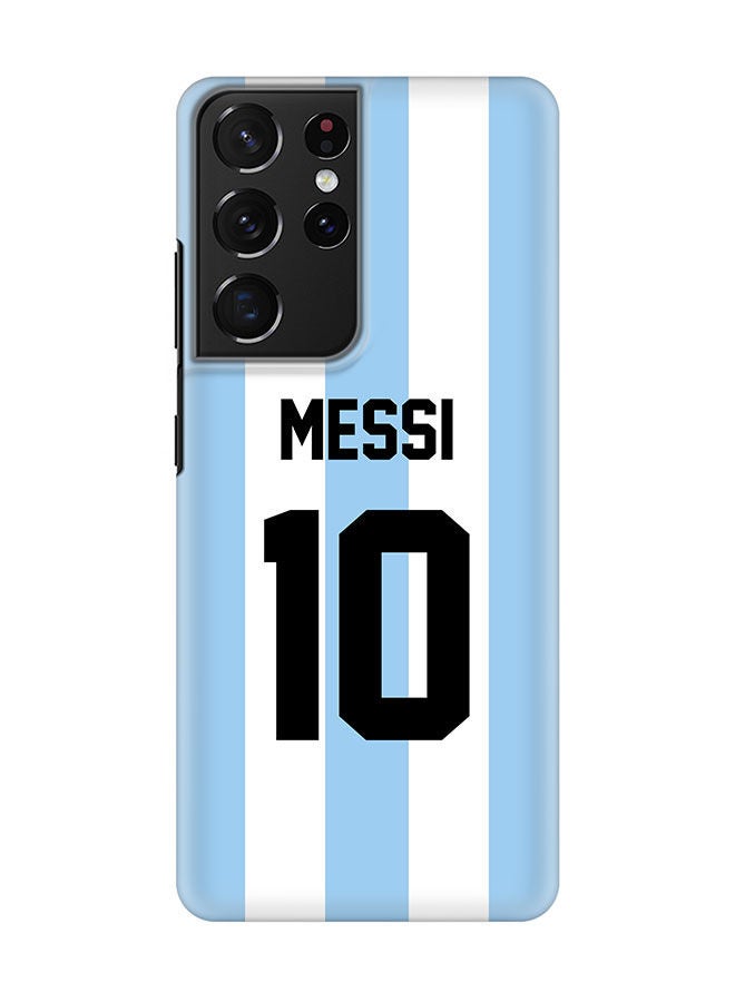 Stylizedd Slim Cover for Samsung Galaxy S21 Ultra 5G Case Snap Classic Series Mobile Cover Hard PC Shield Matte Finish Print -Argentina-Player-Messi - Image 1