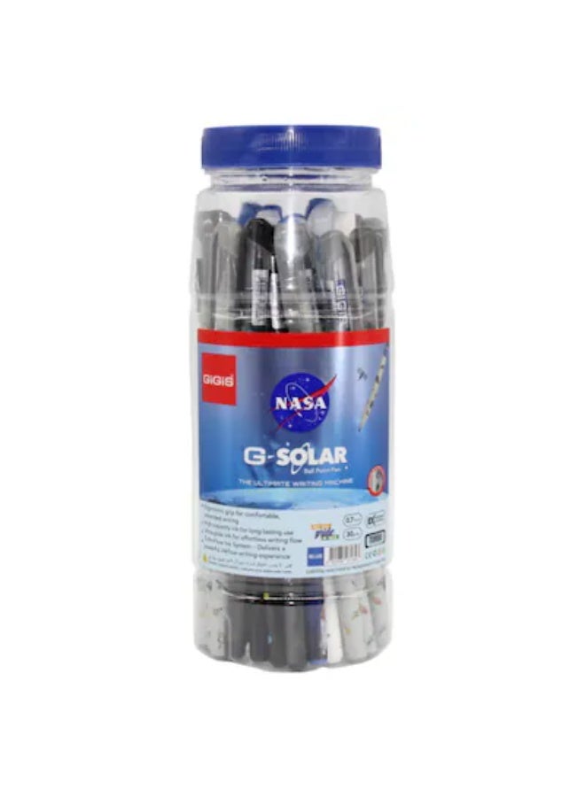 Gigis 30 pcs Ball pens set for School and Office stationery, Design of NASA, Blue Ink Refill, Value Saver Pack, Multicolored, Perfect for corporate gifting - Image 2