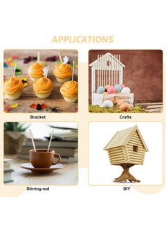 Patelai 100 Pieces Wood Dowels Assorted Sizes Dowel Rods For Crafting Wood Sticks 1/8 3/16 1/4 5/16 3/8 X 6 Inch Unfinished Dowel Round Hardwood Sticks For Diy Graduation Wedding Ribbon 5 Size  - Image 4