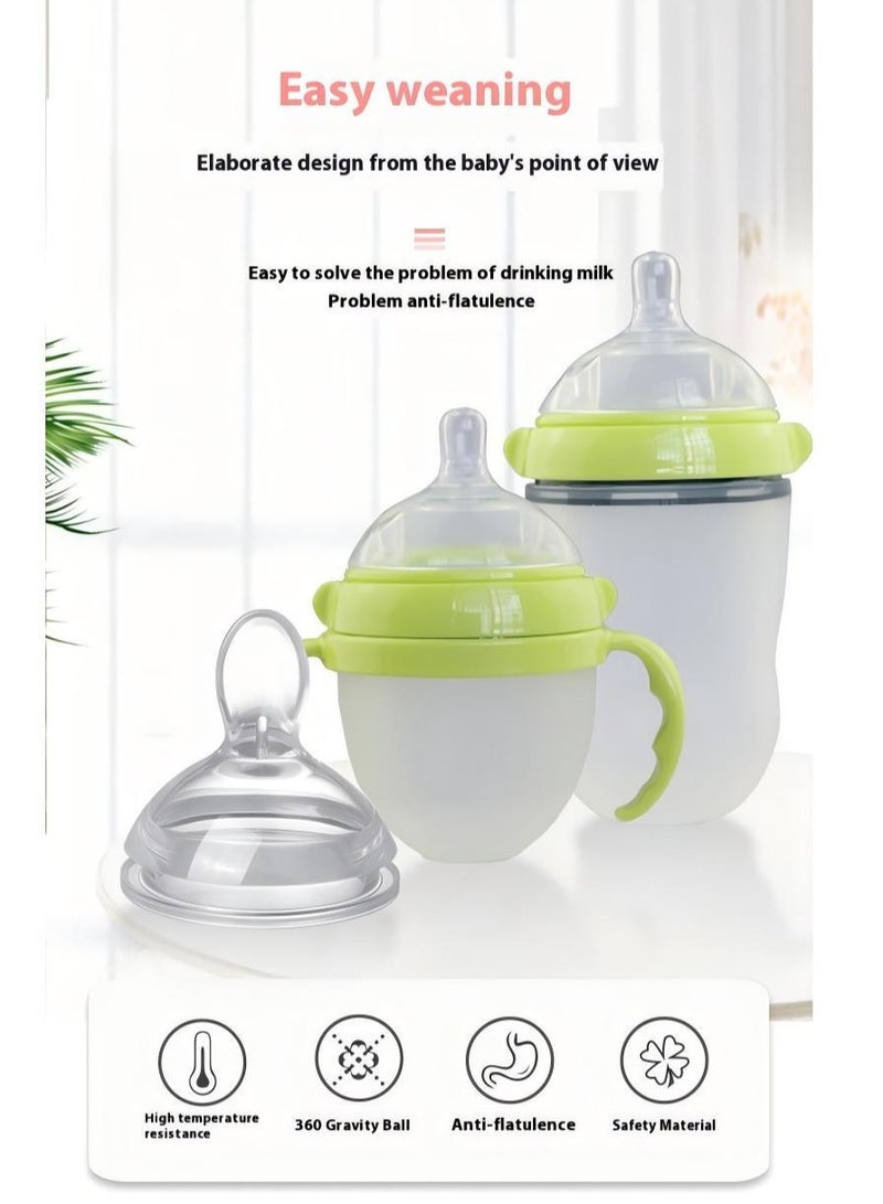 Y&D 150ml/ 5oz Silicone Squeeze Baby Rice Cereal Bottle Food Dispensing Spoon Leak Proof Portable Training Feeding Bottles With Spoon For Babies Infants Toddlers - Image 2
