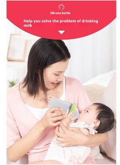 Y&D 150ml/ 5oz Silicone Squeeze Baby Rice Cereal Bottle Food Dispensing Spoon Leak Proof Portable Training Feeding Bottles With Spoon For Babies Infants Toddlers  - Image 3