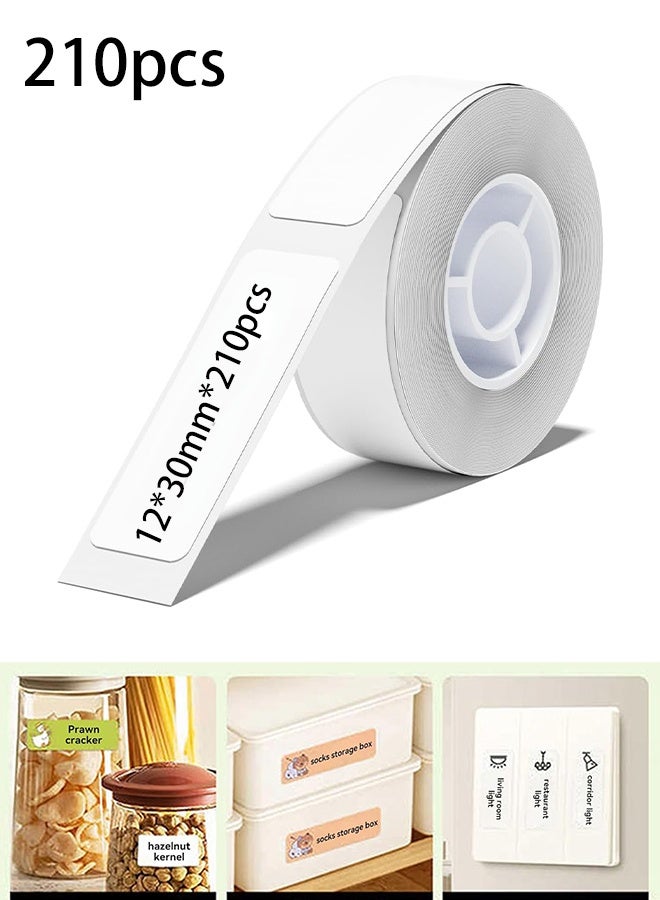 KANGLI 1PCS D11/D110/D101 Label Maker Tape Adhesive White Label Sticker Waterproof Thermal Label Paper for Barcode Printing 12*30mm White - Image 1