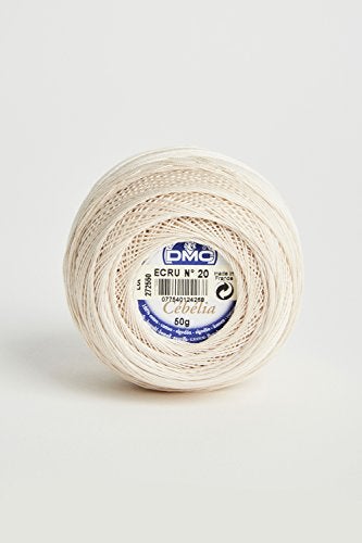 DMC خيط كروشيه د.م.س سيبيليا حجم 30، 560 ياردة: أبيض - Image 2