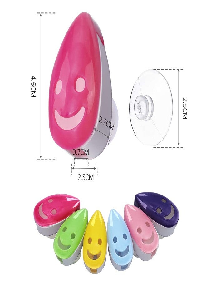 SYNCHAIN Toothbrush Holder Cover, 6pcs Toothbrush Head Cover Case Cap Suction Cup Portable Toothbrush Protector 6 Colors for Family, Kids, Travel - Image 4