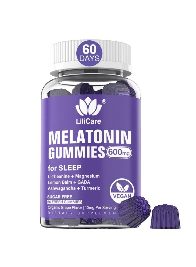 EnvyDeal Melatonin Gummies 10mg 20mg for Adults, Extra Strength with L-Theanine, Ashwagandha, Magnesium, Turmeric, GABA, Lemon Balm and Chamomile for Supports Health Circadian Rhythm, Vegan Grape Flavor - Image 1