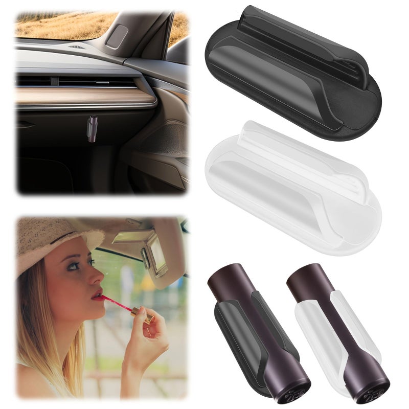 Black White Silicone Lip Balm Holder for Car Cup Holder No Melt Chapstick Organizer - Image 1