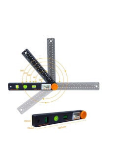 Y&D Digital Angle Finder Tool 7inch 0-360 degree LED Protractor with Horizontal Vertical Bubble Levels and Ruler Meter Accurate Tools for Carpenters,Woodworkers,Fabricators  - Image 4