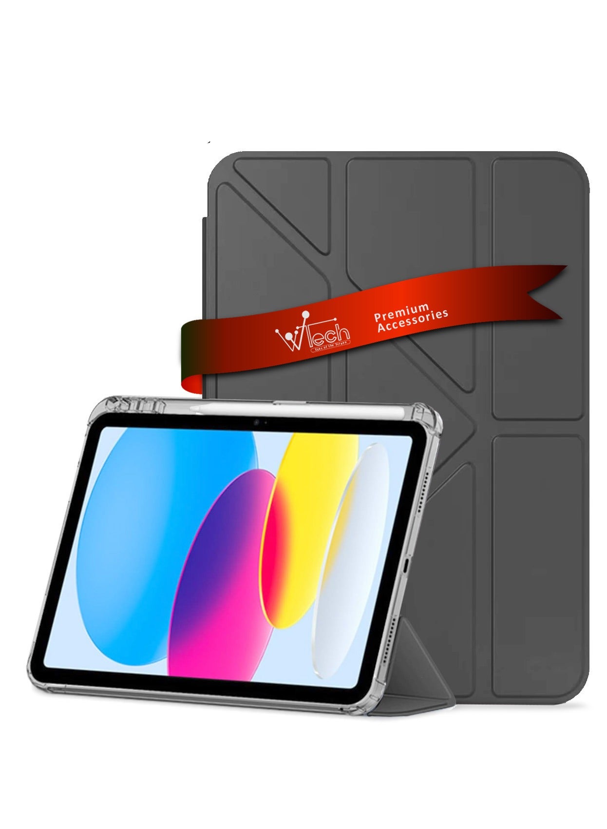 Symmetry 360 Smart Folio Series Auto Awake/Auto Sleep Leather Texture Case Cover For Apple iPad 10 10th Generation 5G 2022 10.9 Inch Black