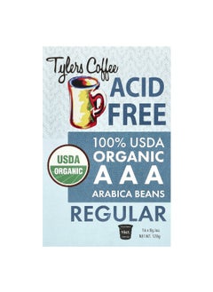 Tylers Coffee Tylers Coffees, Acid-Free Organic Coffee, Regular, 16 Coffee Pods, (8 g) Each  - Image 2