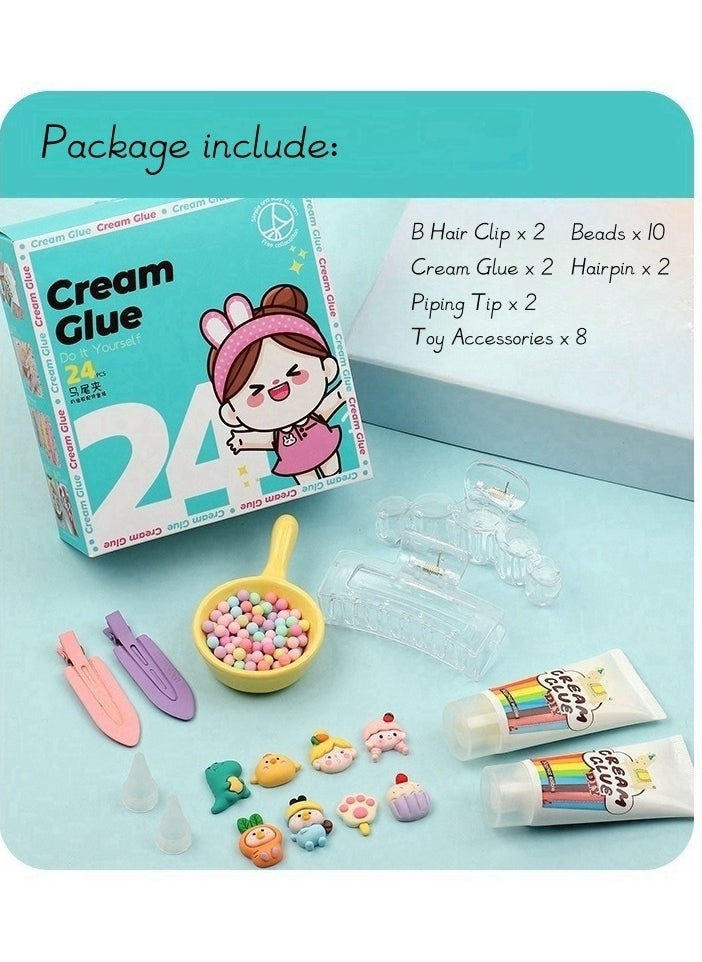 Cutie Cute Whipped Cream Glue DIY Gift Set Handmade Craft DIY Decorations  - Image 2