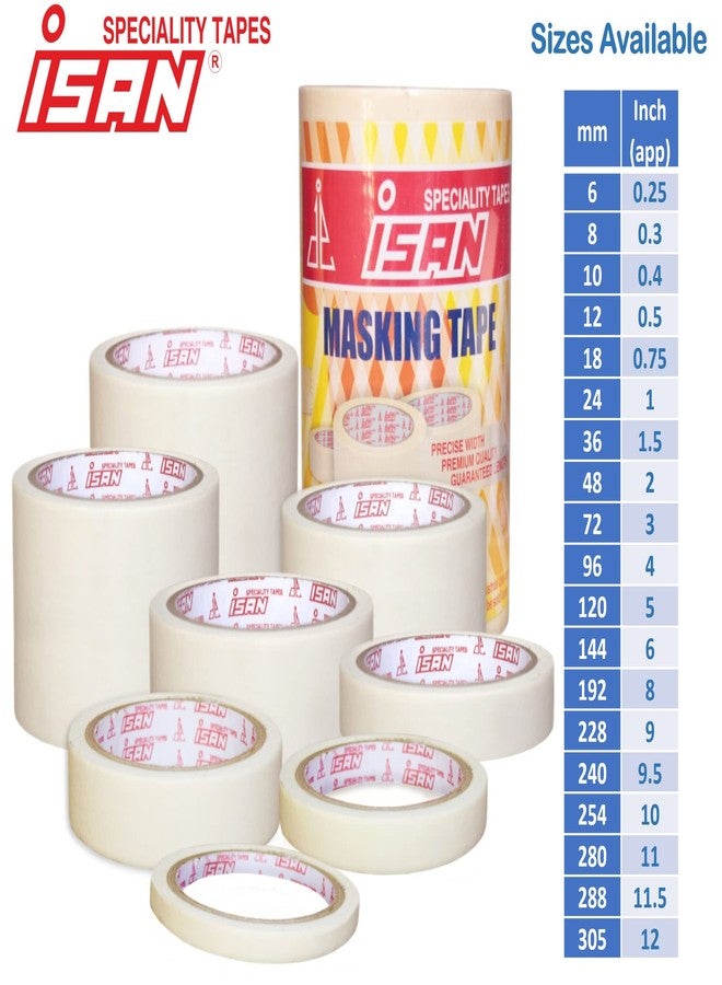 ISAN شريط لاصق ورقي ISAN®، أبيض، قابل للكتابة، 144 مم (6 بوصات تقريبًا) × 20 مترًا (قطعتان) - Image 5