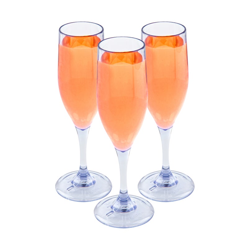 Restaurantware-Bev Tek 6 Ounce Champagne Flutes, 50 Heavy-Duty Sparkling Champagne Flutes - Dishwashable, Shatterproof, Clear Plastic Mimosa Glasses, For All Kinds Of Beverages - Image 2