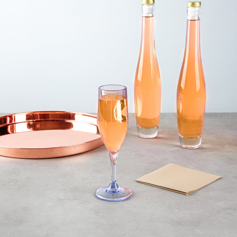 Restaurantware-Bev Tek 6 Ounce Champagne Flutes, 50 Heavy-Duty Sparkling Champagne Flutes - Dishwashable, Shatterproof, Clear Plastic Mimosa Glasses, For All Kinds Of Beverages - Image 3