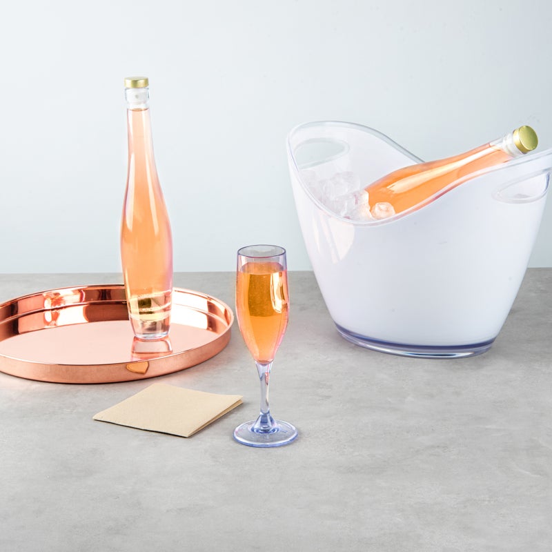 Restaurantware-Bev Tek 6 Ounce Champagne Flutes, 50 Heavy-Duty Sparkling Champagne Flutes - Dishwashable, Shatterproof, Clear Plastic Mimosa Glasses, For All Kinds Of Beverages - Image 4