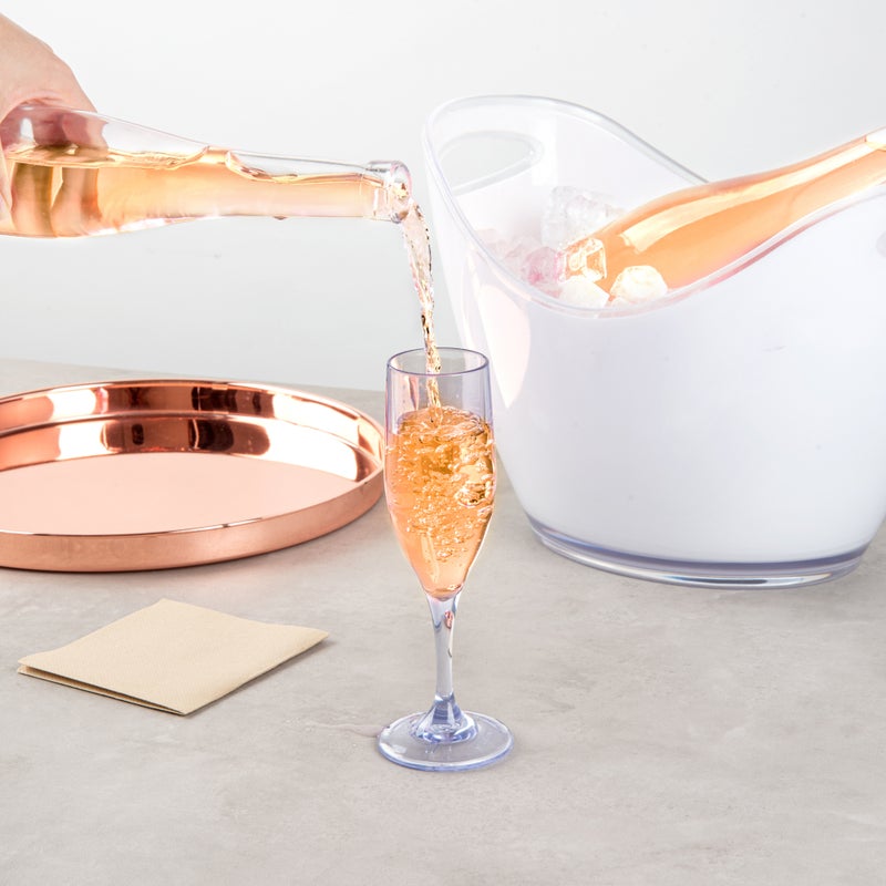 Restaurantware-Bev Tek 6 Ounce Champagne Flutes, 50 Heavy-Duty Sparkling Champagne Flutes - Dishwashable, Shatterproof, Clear Plastic Mimosa Glasses, For All Kinds Of Beverages - Image 5