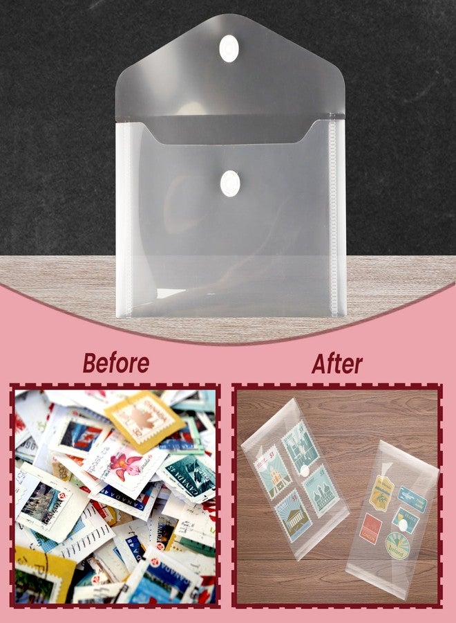 Vmiapxo 40 Pack Stamp and Die Storage Pockets, Reusable Small Plastic Envelopes Waterproof Sticker Organizer Receipt Holder Photo Storage Folders (4" x 6") - Image 5