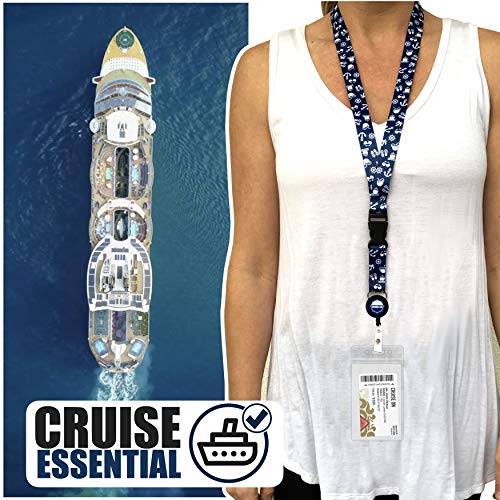 Cruise On Carnival Cruise Luggage Tag Holders (4 Pack) & Lanyards (2 Pack), Large, Clear & Waterproof, Cruise Essentials 2025-2026 for Ship Cards & Baggage – Durable Travel Accessories (Blue) - Image 3