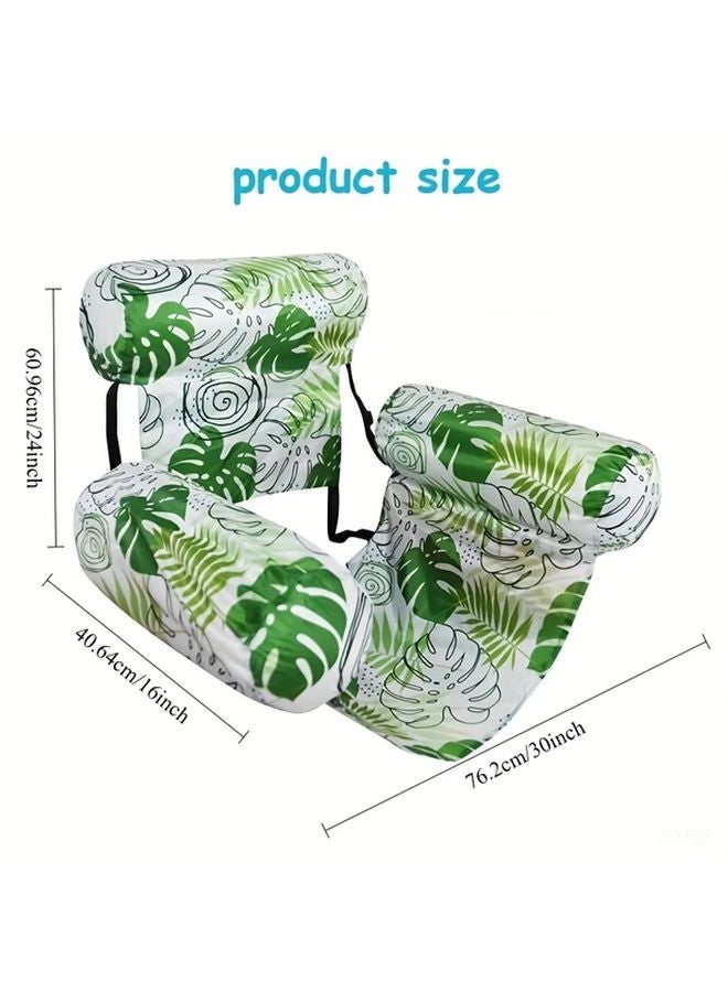 Foldable Inflatable Water Chair Pure Rose Red Portable for Adults Summer Fun - Image 3