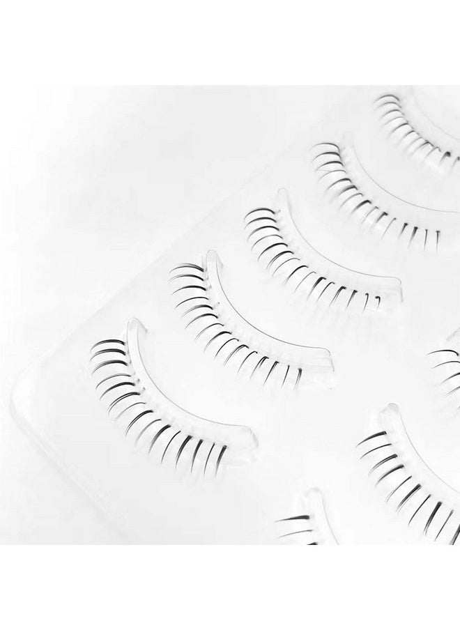 DAODER - False Eyelashes Bottom Lashes Natural Look Wispy Clear Band Lower Lash Extension Soft Invisible Under Eyelashes 6Mm 5Pairs (Bottom Lashes Daring) - Image 1