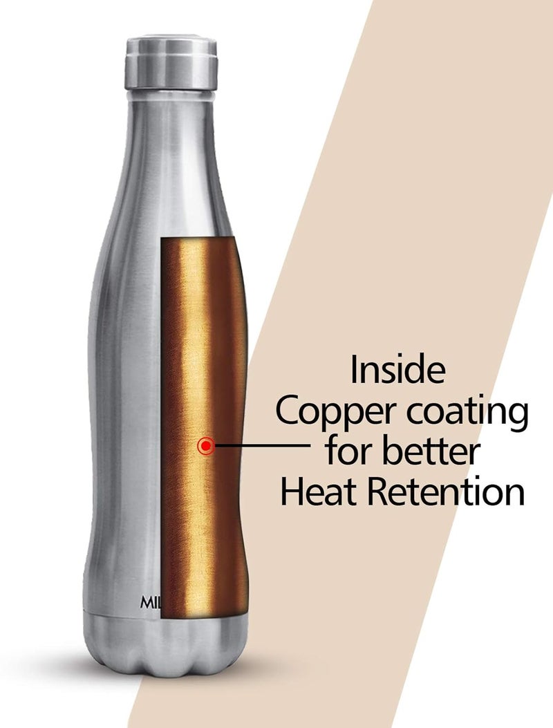 Milton MILTON Duke 750 Thermosteel Hot & Cold Water Bottle, 620 ml, Silver - Image 3