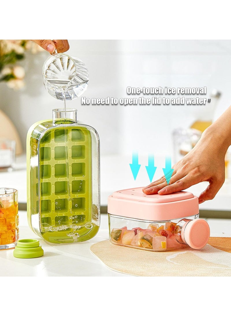 2 in 1 Creative Water Bottle Ice Cube Cube Tray - Make ice and store water in one, unlock a new experience of cold drinks!  Suitable for home refrigerator, car refrigeration, fitness hydration, etc.  (800ML)