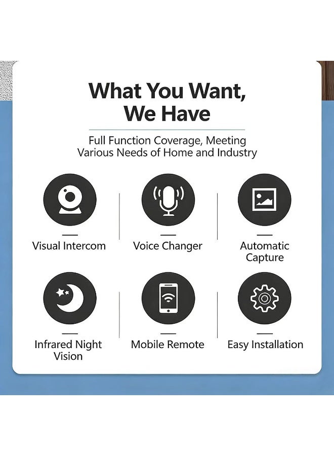 Wi-Fi Video Doorbell Camera with Two Way Audio, AI Motion Detection, Night Vision and Cloud Storage, 2.4G Wi-Fi only - Image 3