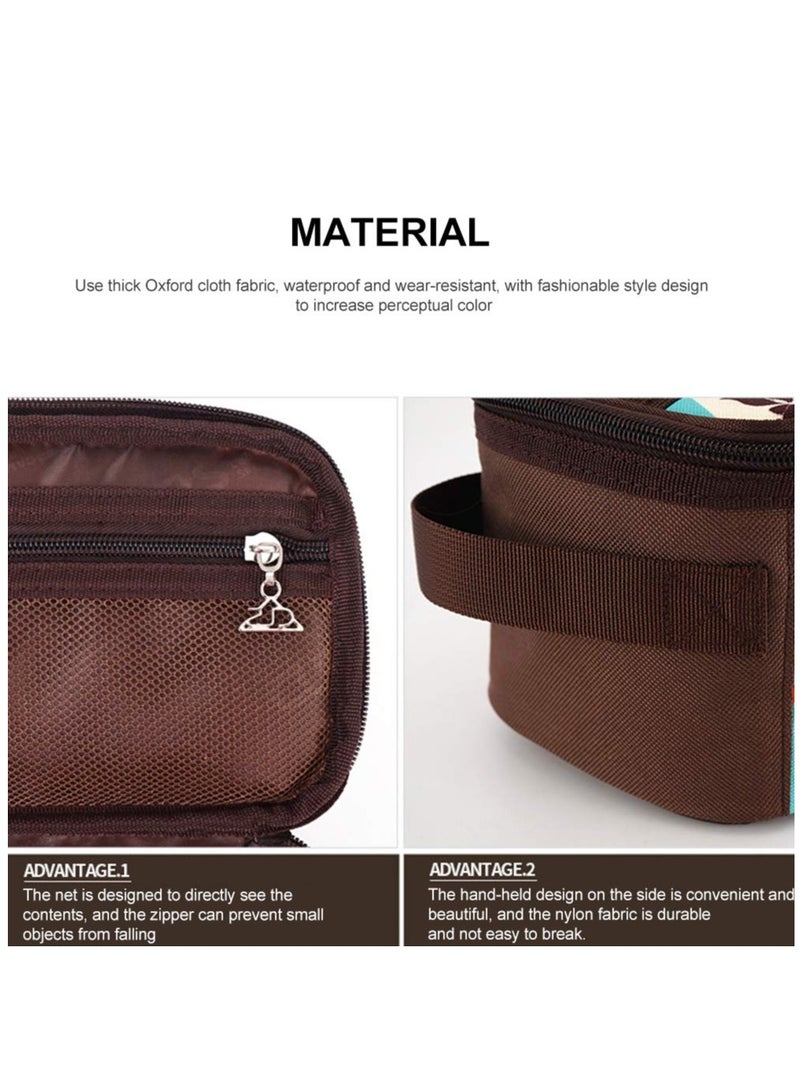 Excefore Camping Travel Cooking Utensils Organizer Travel Bag with Net Pockets, Portable Pouch for BBQ Camp Cookware Kitchen Kit,13x5.1x4.9inch, Oxford Cloth, Nylon, Metal - Image 3