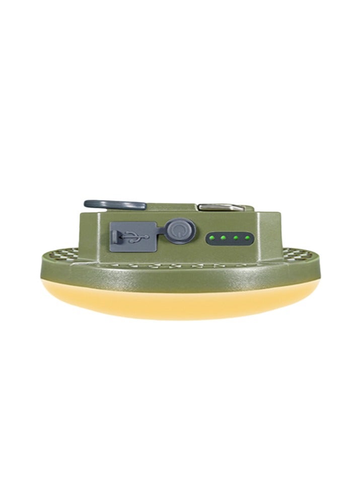 ضوء التخييم، فانوس التخييم LED المحمول في الهواء الطلق، مصباح خيمة مقاوم للماء قابل لإعادة الشحن مع ثلاثة أوضاع، مصباح لمبة تخييم متعدد الأغراض للداخل والخارج، (MOS 14 حجم كبير أخضر، ضوء دافئ) - Image 1