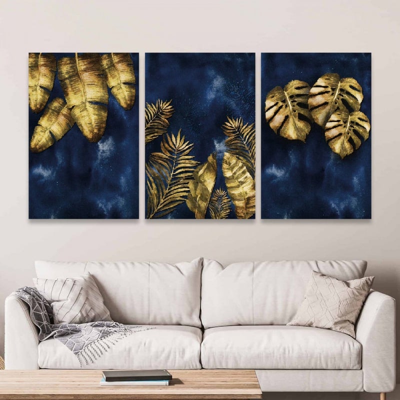 Marktna Three luxurious canvas prints with a modern design and a hollow frame, measuring (120×60), three pieces - Image 1
