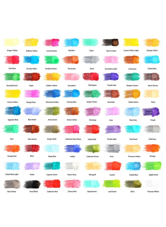 KALOUR Watercolor Pencils Professional Set Of 72 Beautiful Blending Effects With Wet Or Dry Ideal For Coloring Book Water Soluble Pencils For Kids Adults Beginners - Image 2