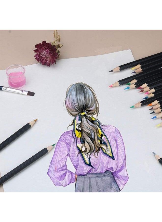 KALOUR Watercolor Pencils Professional Set Of 72 Beautiful Blending Effects With Wet Or Dry Ideal For Coloring Book Water Soluble Pencils For Kids Adults Beginners - Image 4