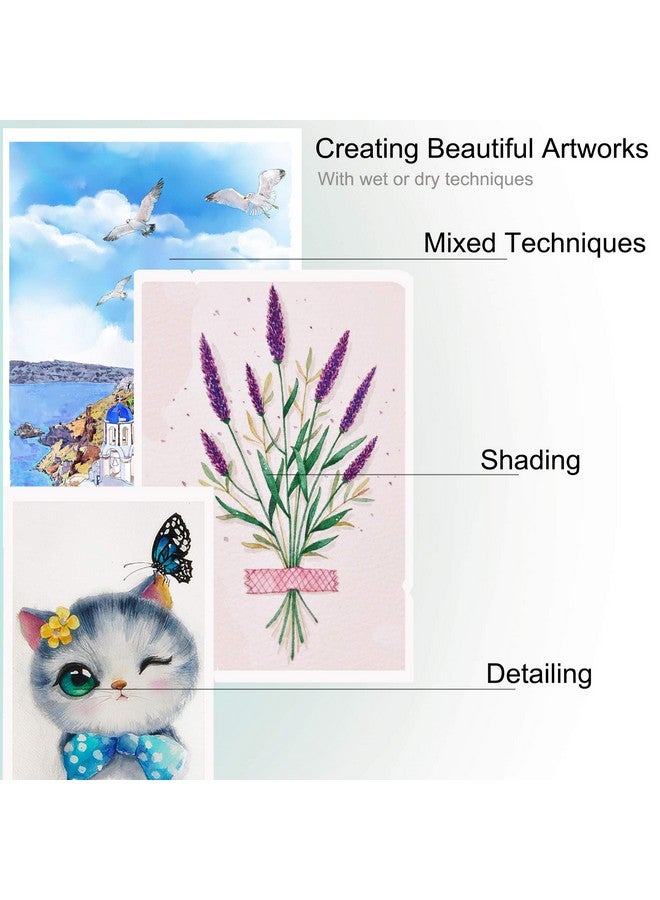 KALOUR Watercolor Pencils Professional Set Of 72 Beautiful Blending Effects With Wet Or Dry Ideal For Coloring Book Water Soluble Pencils For Kids Adults Beginners - Image 5