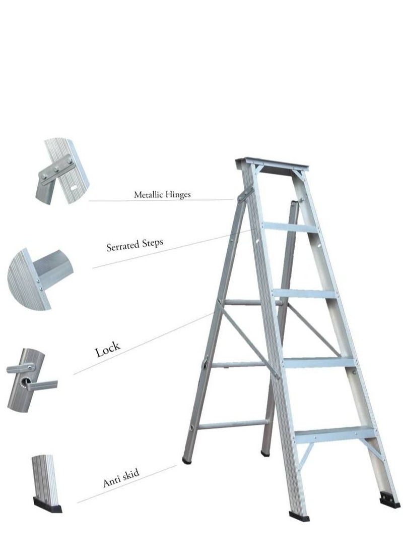 Zamil Dual Purpose Heavy Duty Aluminum Ladder 5 Steps