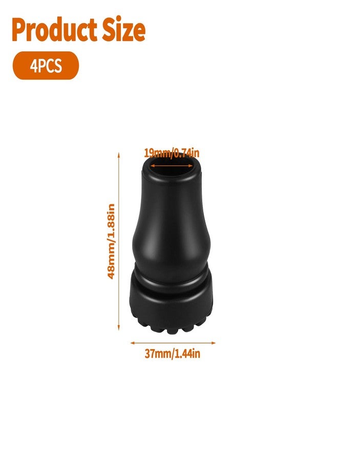 OXDFK Cane Tips 3/4 Inch, Heavy Duty Rubber Cane Tips Replacement Parts, Non-Slip and Sturdy, for Canes, Walking Sticks, Hiking Stick, Seniors Crutches - Image 2