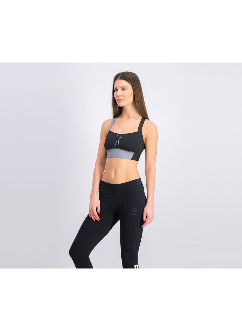 Reebok Women Compression Bra, Black and Grey  - Image 2