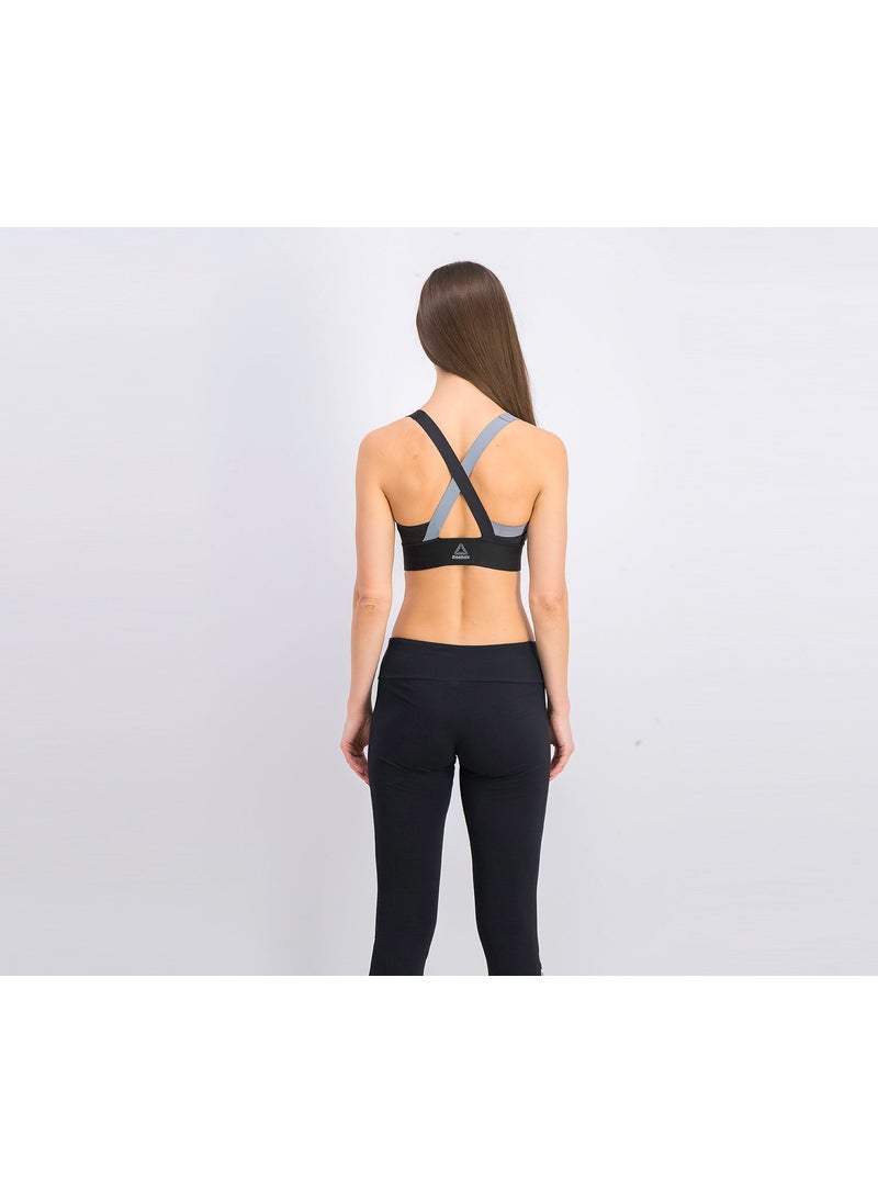Reebok Women Compression Bra, Black and Grey  - Image 4
